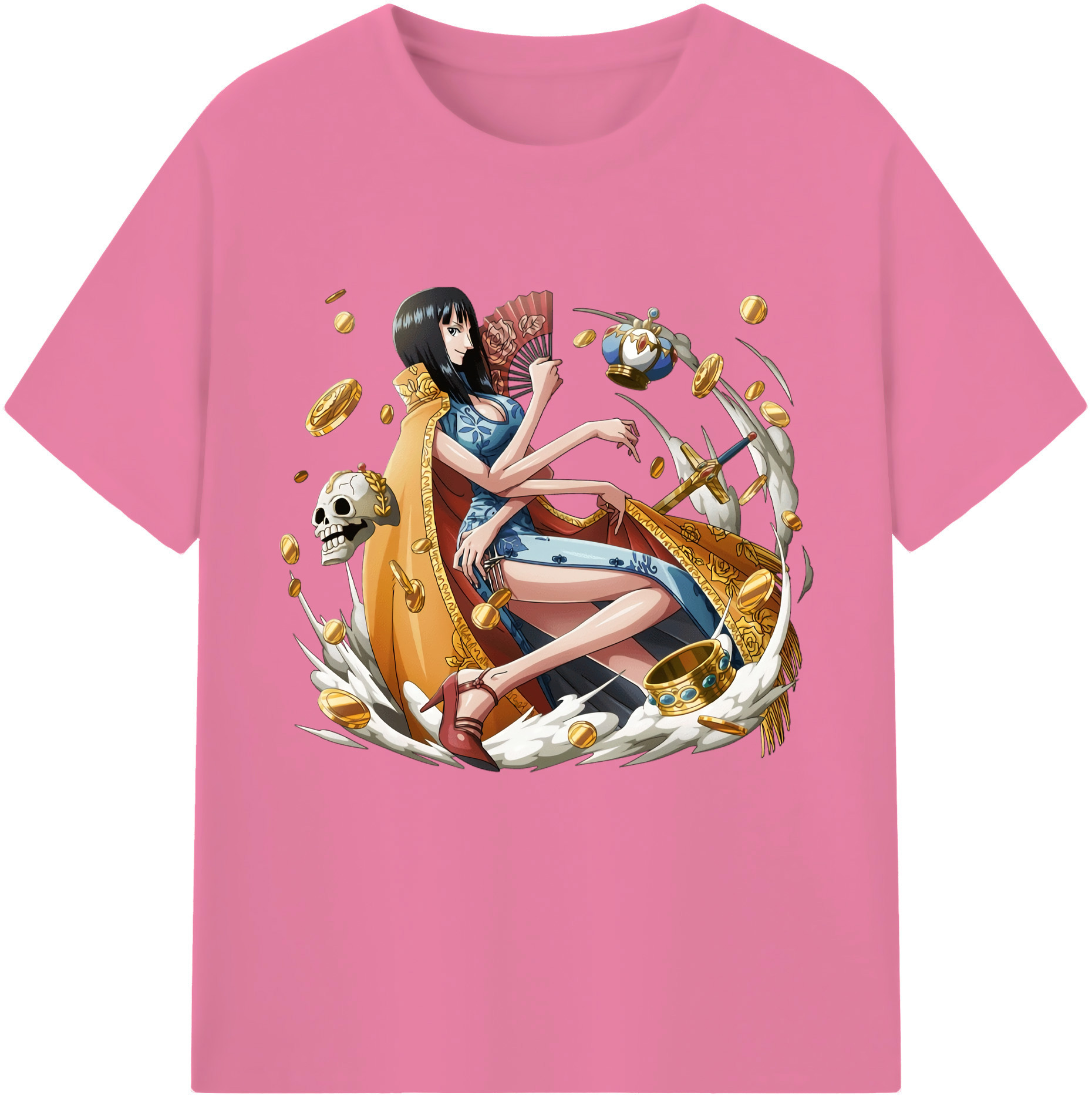 ワンピース ニコ・ロビン ONE PIECE Nico Robin 綿100％半袖Tシャツ（フロントプリント）